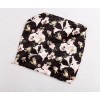 Collier en soie - Floral noir