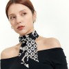 Foulard bandeau soie Muse noir