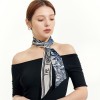 Foulard bandeau soie Royaume bleu