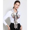 Foulard ceinture Fantasia blanc beige