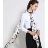 Foulard ceinture Fantasia blanc beige