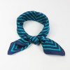 Petit foulard soie Ondes bleu