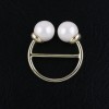 Anneau de foulard Double Perles - Or