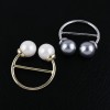 Anneau de foulard Double Perles - Or Blanc