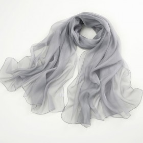 Écharpe en Soie Femme ★ Gris