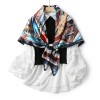 Grand Foulard en Soie Femme Bleu ★ Pianiste