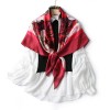 Grand Foulard en Soie Femme Rouge ★ Rosine