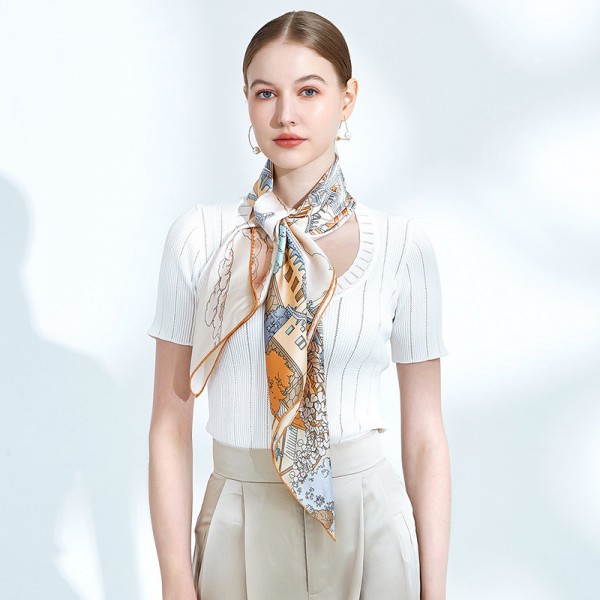 Foulard en Soie Femme Beige ★ Osaka