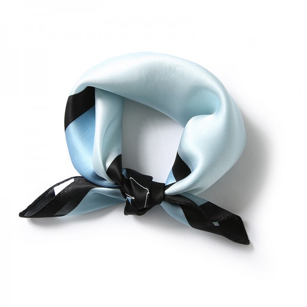 Petit Foulard Soie Femme Bleu ★ Célia