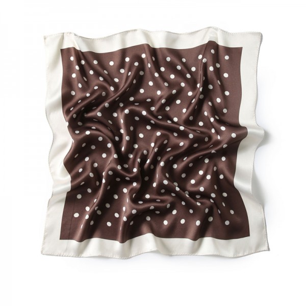 Petit Foulard Soie Femme Marron ★ Doris