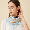 Foulard en Soie Femme Bleu ★ Nénuphar