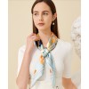 Foulard en Soie Femme Bleu ★ Nénuphar