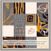 Foulard en Soie Femme Beige Noir ★Elie