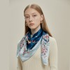 Foulard en Soie Femme Bleu Alice