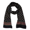 Foulard homme soie Étrier noir