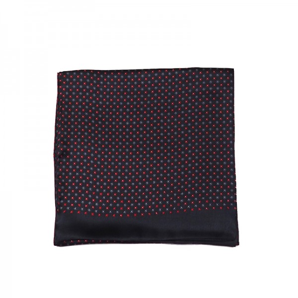 Foulard Homme Soie Icone Noir