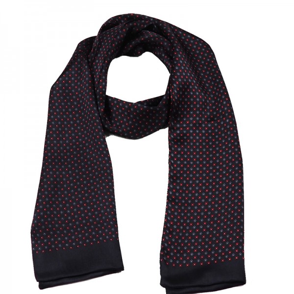 Foulard Homme Soie Icone Noir