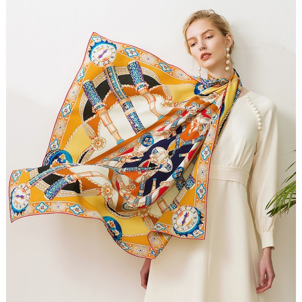 Foulard en Soie Femme Jaune ★ Eléonore