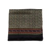 Foulard homme soie Circle Noir