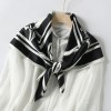 Foulard en Soie Femme Noir Blanc ★ Aïko