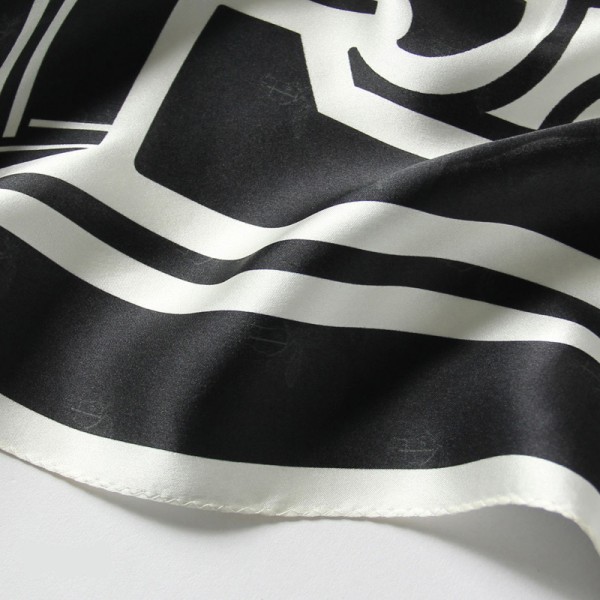 Foulard en Soie Femme Noir Blanc ★ Aïko