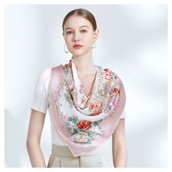 Foulard en Soie Femme Rose ★ Alma