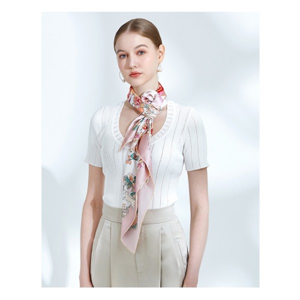 Foulard en Soie Femme Rose ★ Alma