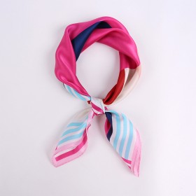 Petit Foulard Soie Femme Bleu Rouge★ Félicie