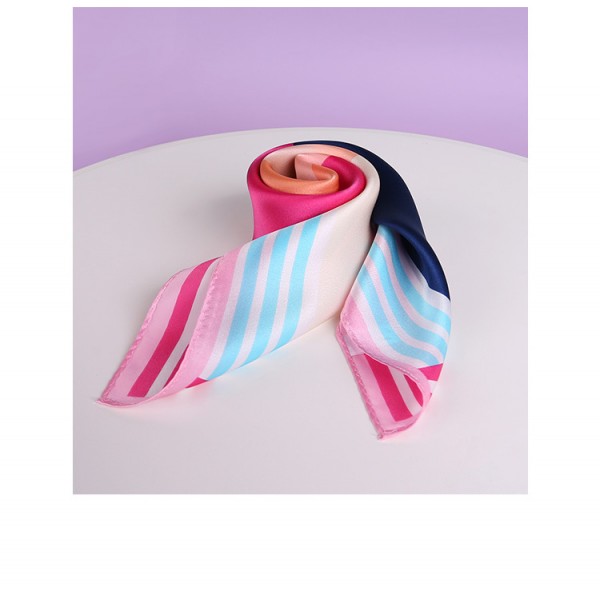 Petit Foulard Soie Femme Bleu  Rouge★ Félicie