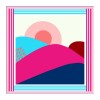 Petit Foulard Soie Femme Bleu Rouge★ Félicie