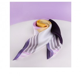 Petit Foulard Soie Femme Gris Violet★ Inès