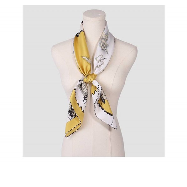 Foulard en Soie Femme Jaune ★ ROMA