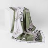 Foulard en Soie Femme Herbe Gris Vert★ ROMA