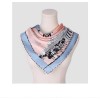 Foulard en Soie Femme Bleu Lupin Rose★ ROMA