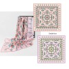 Foulard en Soie imprimée double face Femme Rose Vert★ LINA