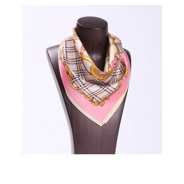 Petit Foulard en Soie Femme Rose ★ Charlotte