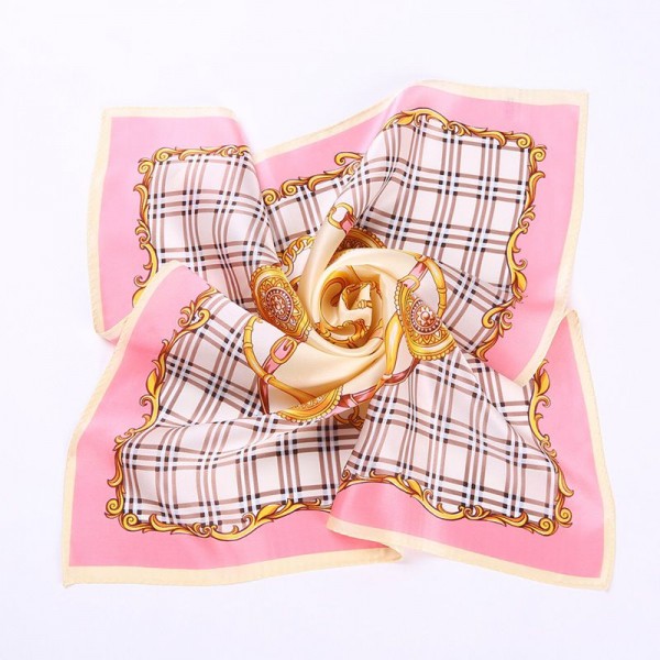 Petit Foulard en Soie Femme Rose ★ Charlotte