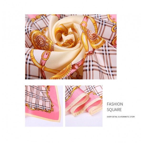 Petit Foulard en Soie Femme Rose ★ Charlotte