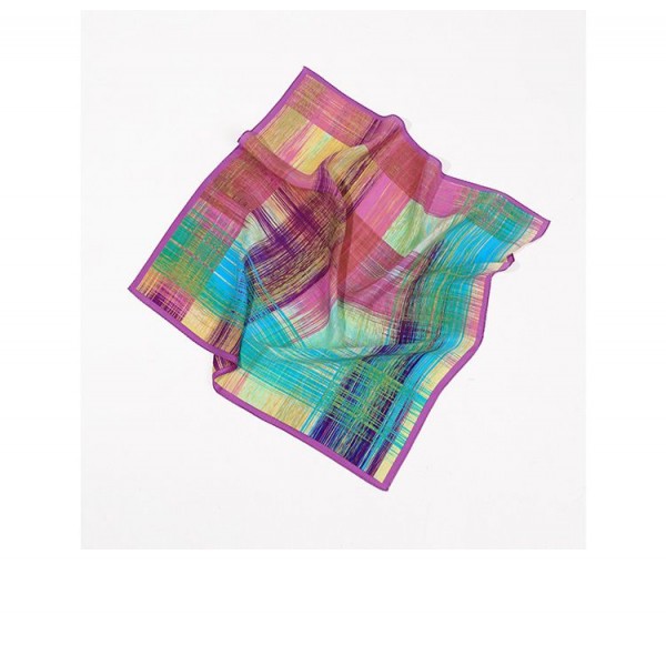 Petit Foulard en Soie Femme Coloré ★ Zoé