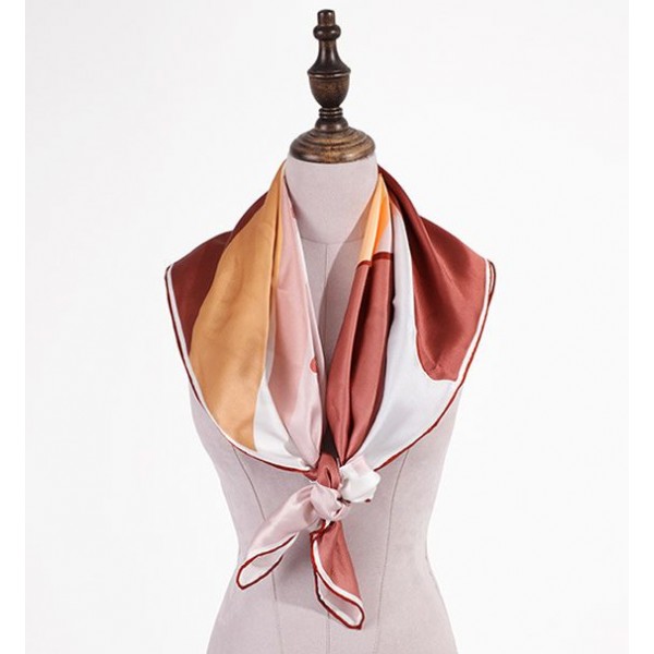 Foulard en Soie Femme Marron ★ Flux