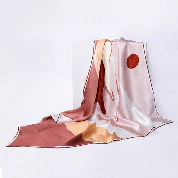 Foulard en Soie Femme Marron ★ Flux