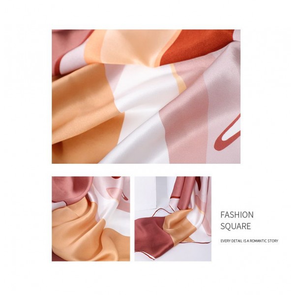 Foulard en Soie Femme Marron ★ Flux