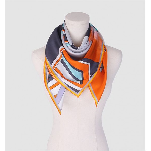 Foulard en Soie Femme Orange  ★ Ville