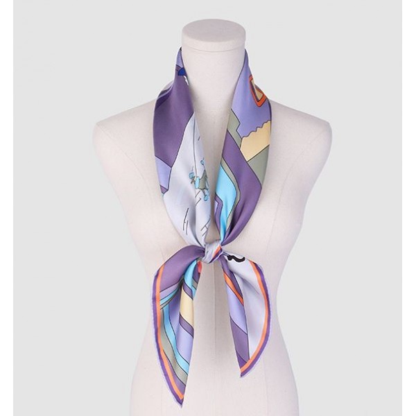 Foulard en Soie Femme Violet ★ Ville