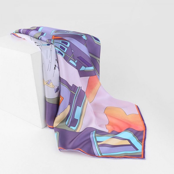 Foulard en Soie Femme Violet ★ Ville