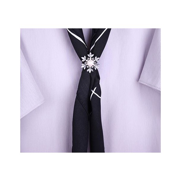 Anneau de foulard Neige★ Argent