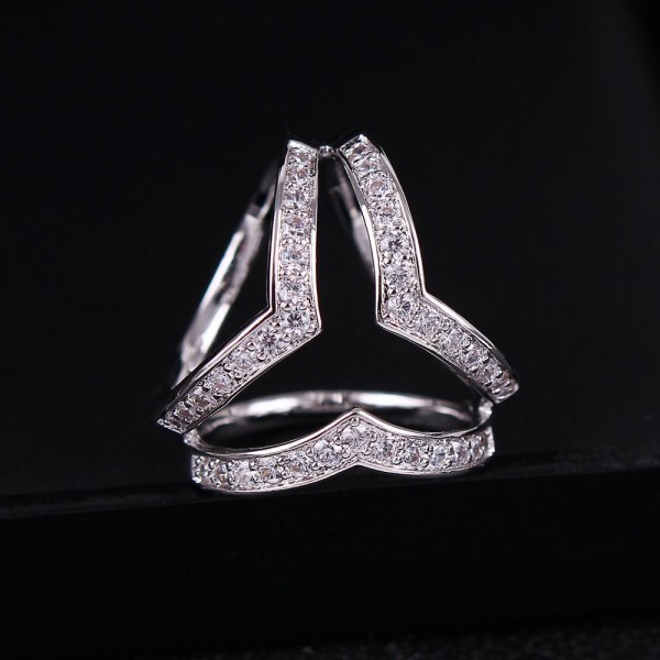 Anneau de foulard Triangle★ Argent