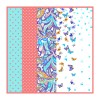 Petit Foulard en Soie pour Femme ★ Rêves de Papillons et Parfums dans la Couleur Rose Damascène Claire