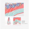 Petit Foulard en Soie pour Femme ★ Rêves de Papillons et Parfums dans la Couleur Rose Damascène Claire