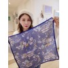 Petit Foulard en Soie pour Femme ★ Rêve de Cerfs dans la Violette